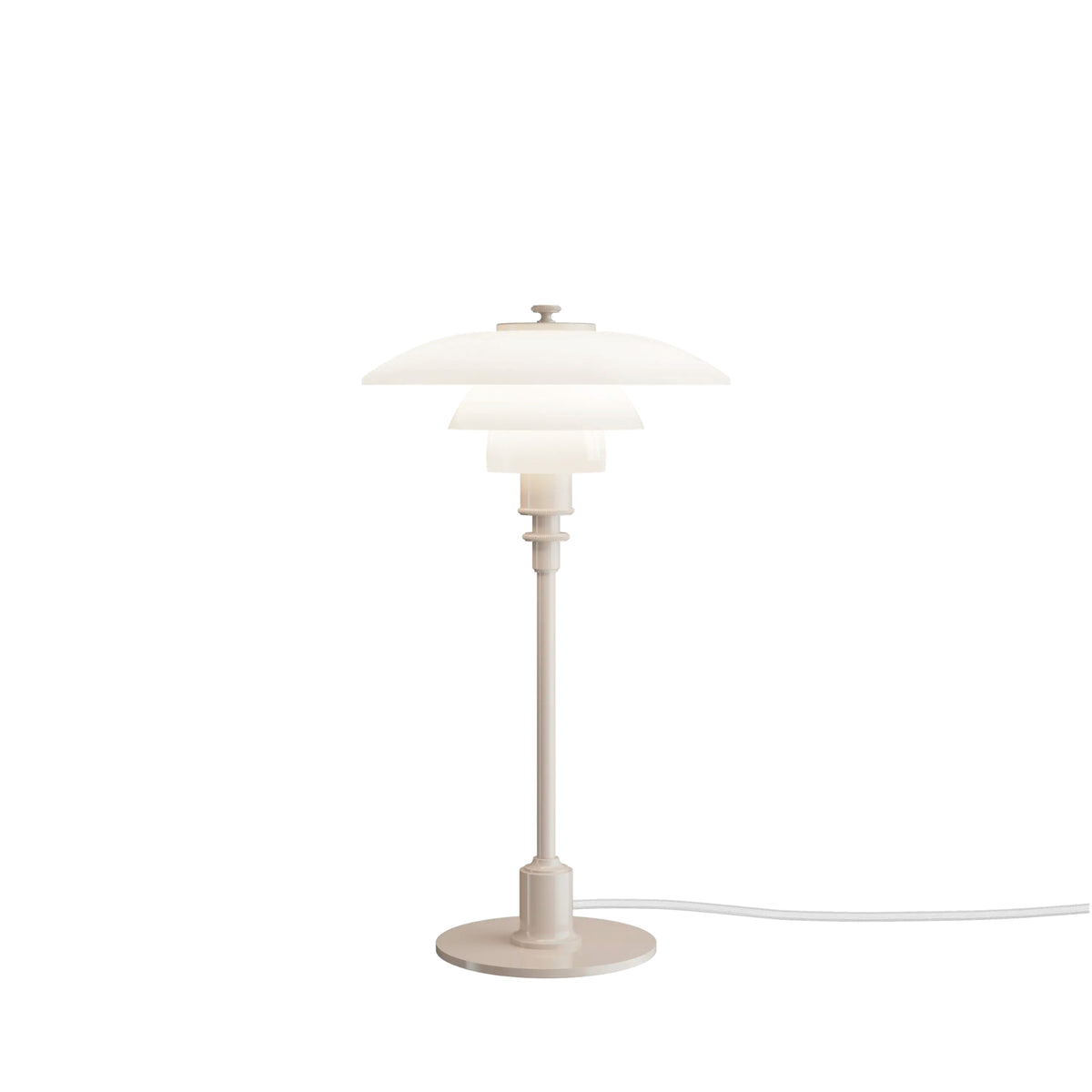 Louis Poulsen PH 2/1 Glass Table Lamp – Luxury Table Lamp in Glossy Beige
