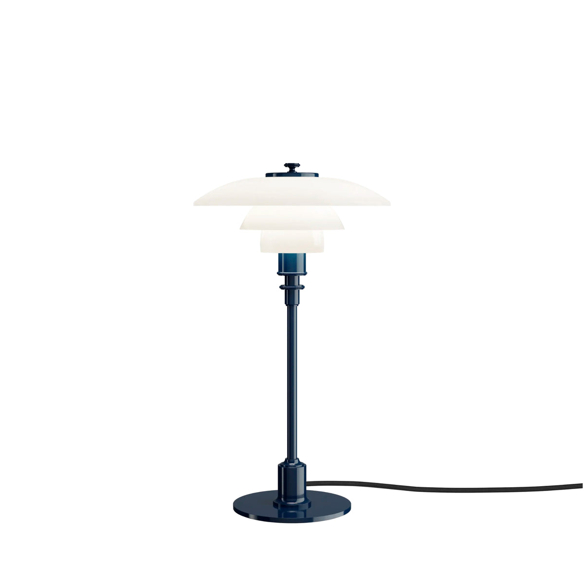 Louis Poulsen PH 2/1 Glass Table Lamp – Luxury Table Lamp in Glossy Blue
