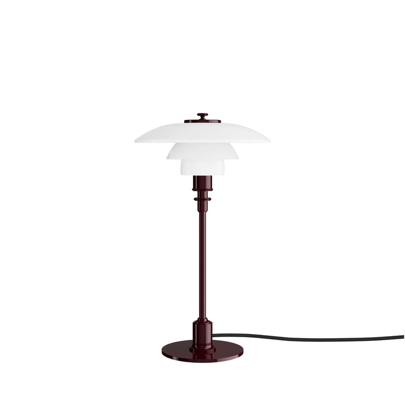 Louis Poulsen PH 2/1 Glass Table Lamp – Modern Table Lamp in Glossy Burgundy