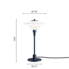 Louis Poulsen PH 2/1 Glass Table Lamp – Measurements | DSHOP