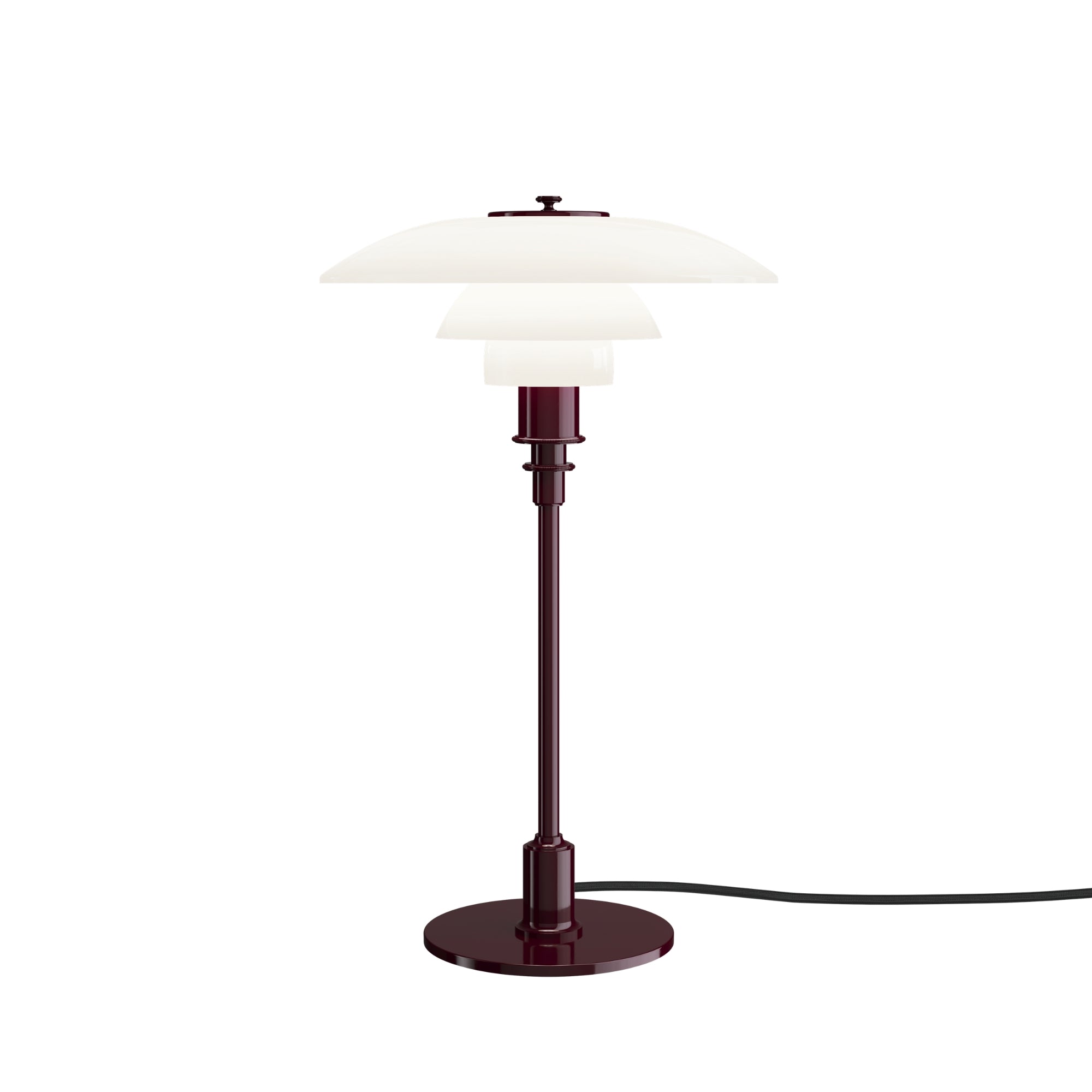 Louis Poulsen PH 3/2 Glass Table Lamp – Luxury Table Lamp in Burgundy