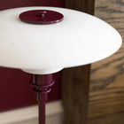 Louis Poulsen PH 3/2 Glass Table Lamp – Minimalist Table Lamp in Burgundy