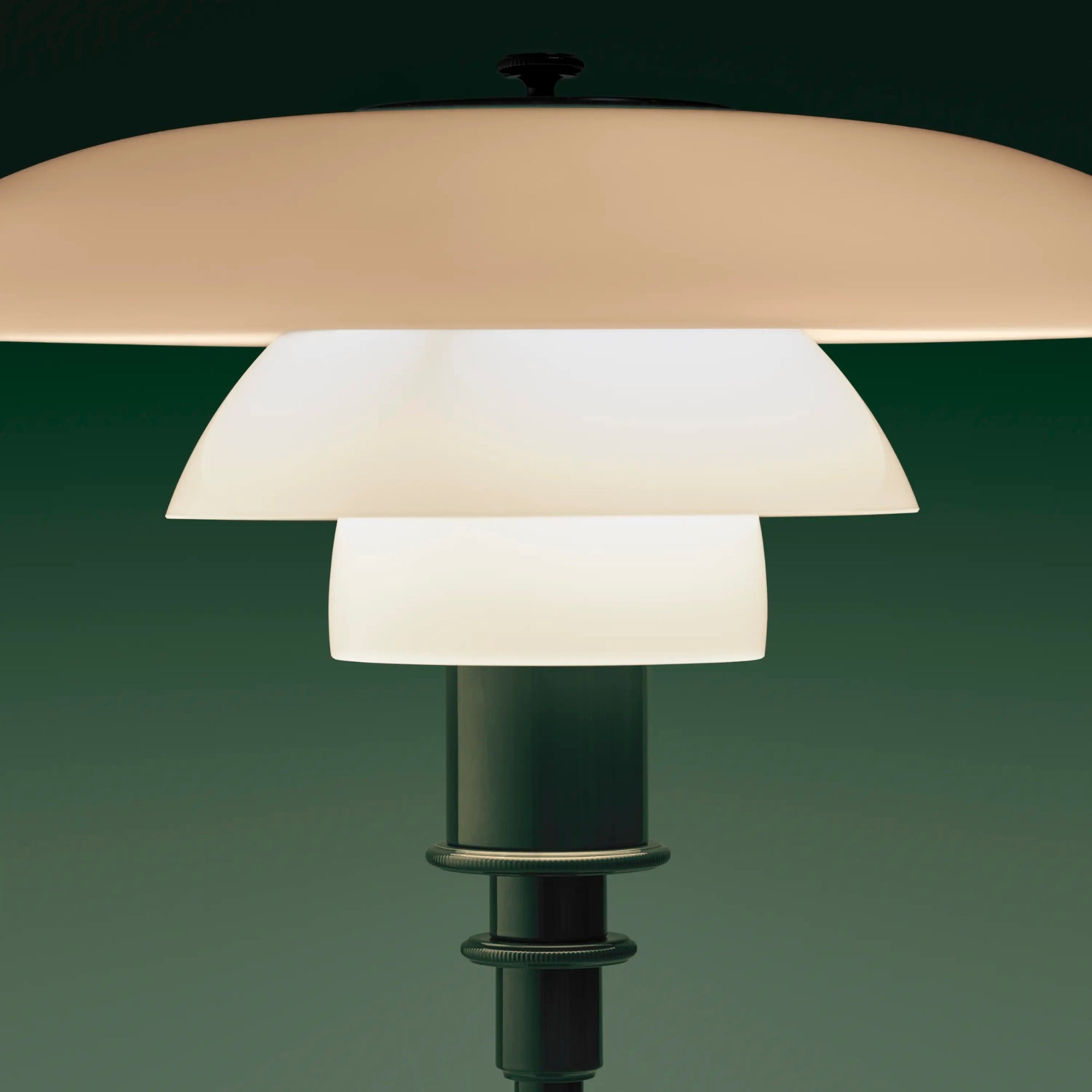 Louis Poulsen PH 3/2 Glass Table Lamp – 1920s Table Lamp in Green