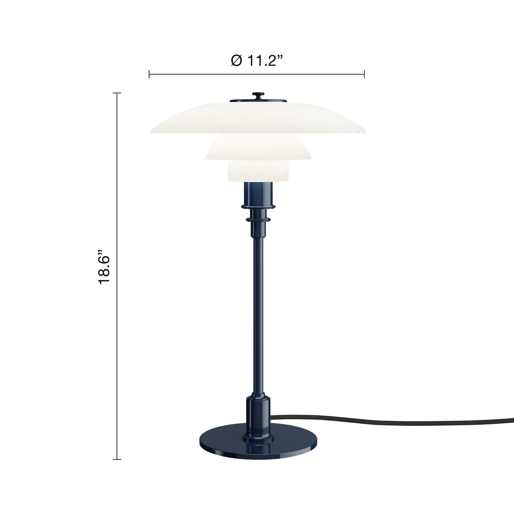 Louis Poulsen PH 3/2 Glass Table Lamp Measurements | DSHOP