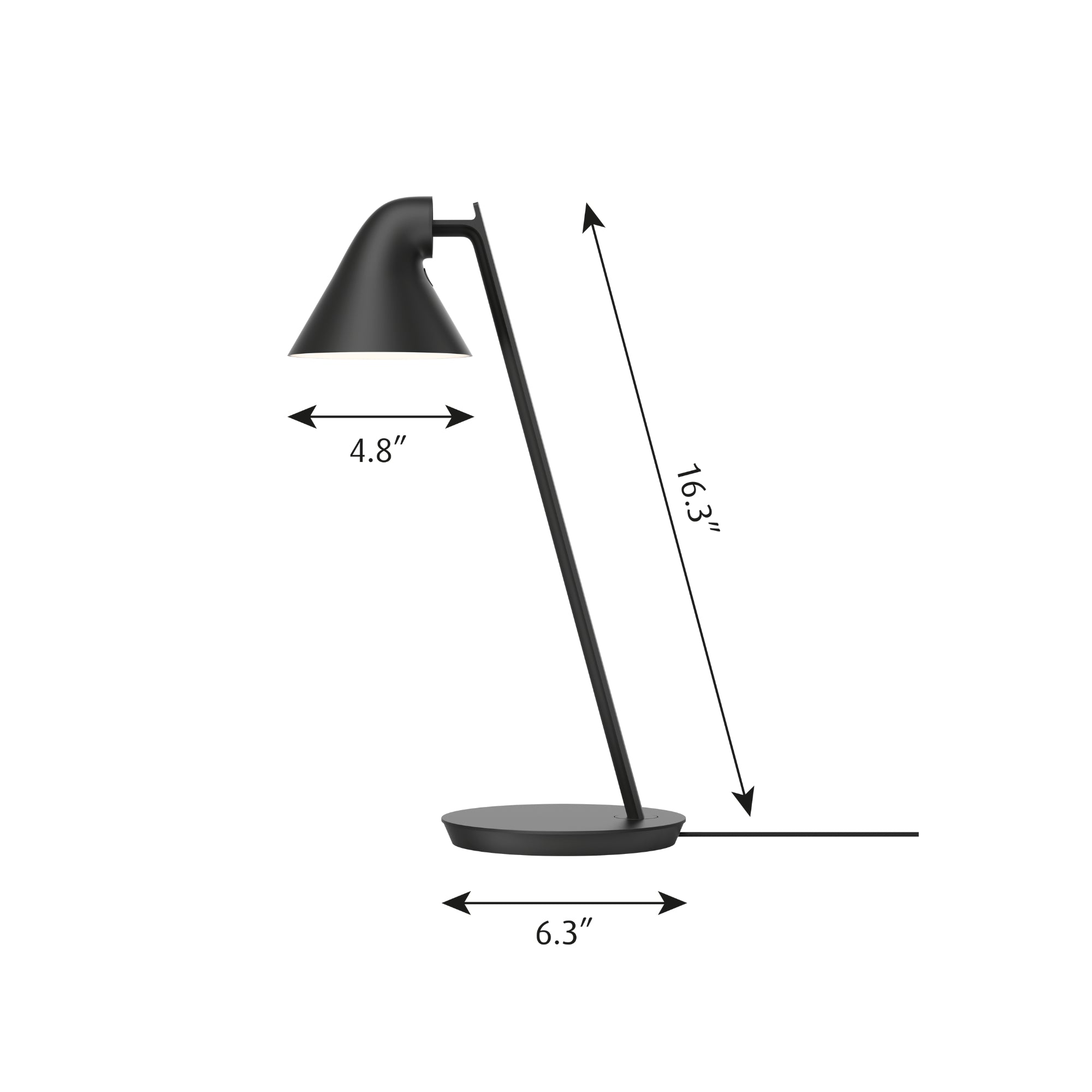 NJP Mini Table Lamp Dimensions