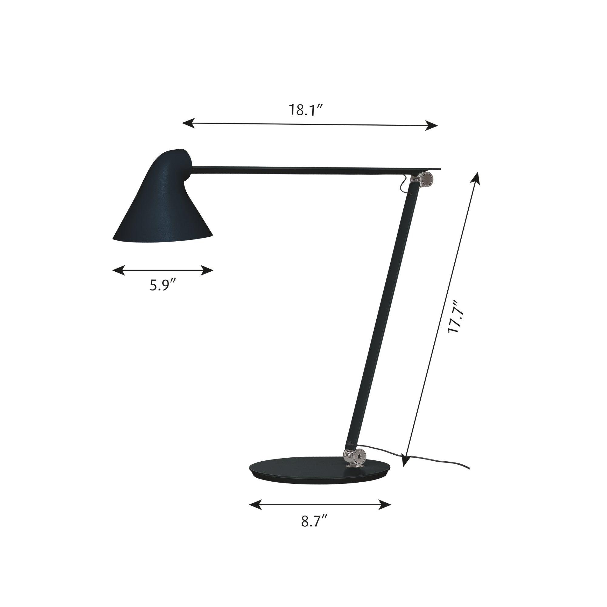 NJP Table Lamp - Dimensions