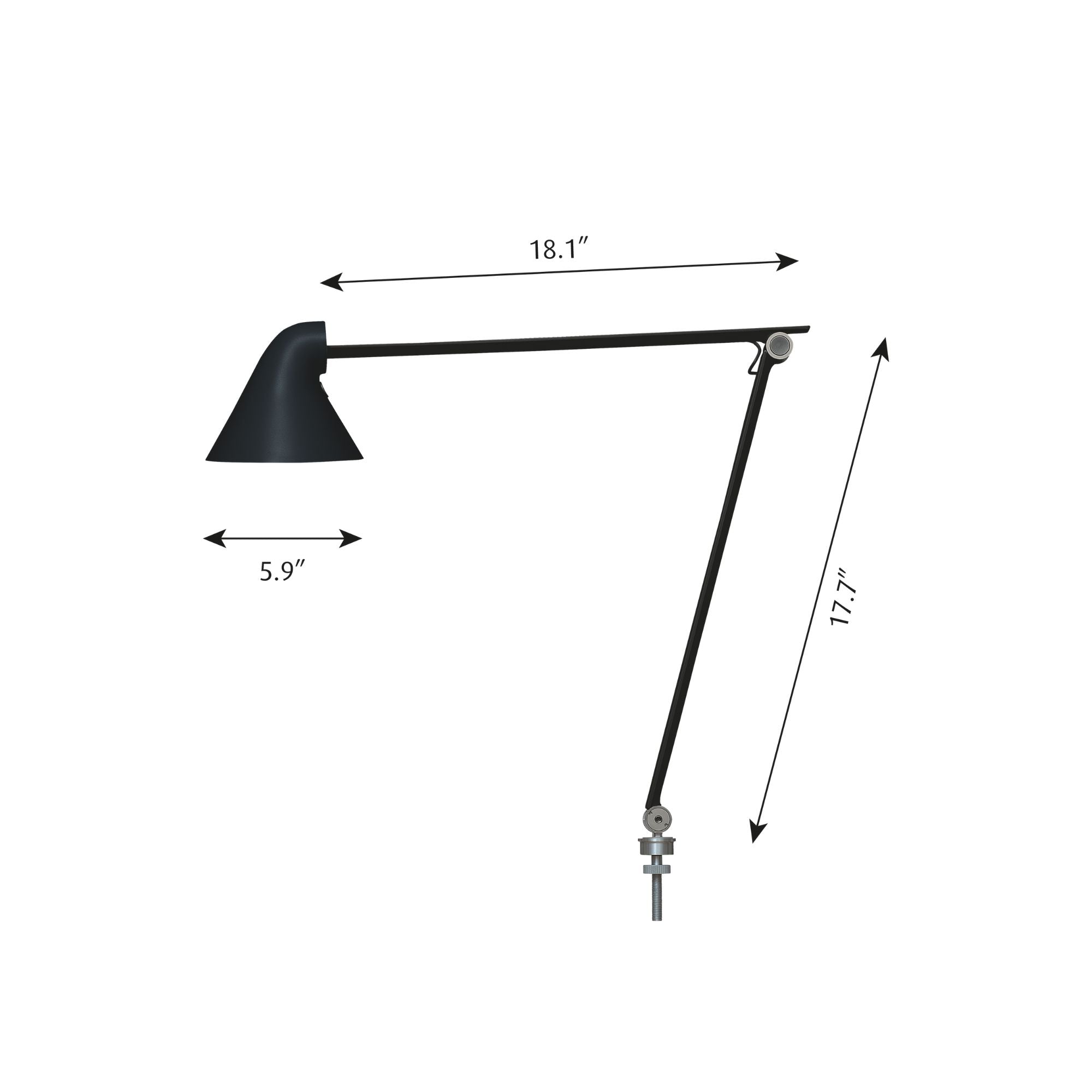 NJP Table Lamp - Pin -  Dimensions