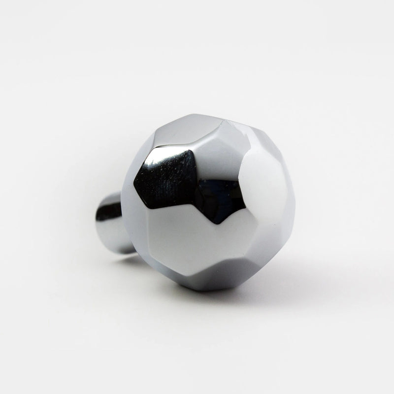 Facet-02L Knob (Large) - Polished Chrome