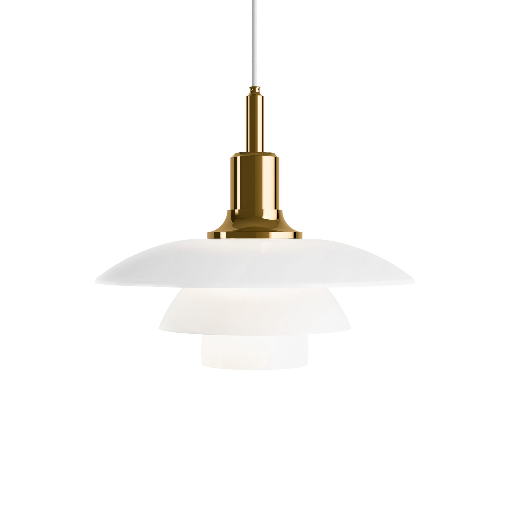 PH 3½-3 Glass Pendant - Brass
