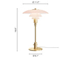 PH 3/2 Glass Table Lamp - Pale Rose