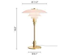 PH 3/2 Glass Table Lamp - Pale Rose