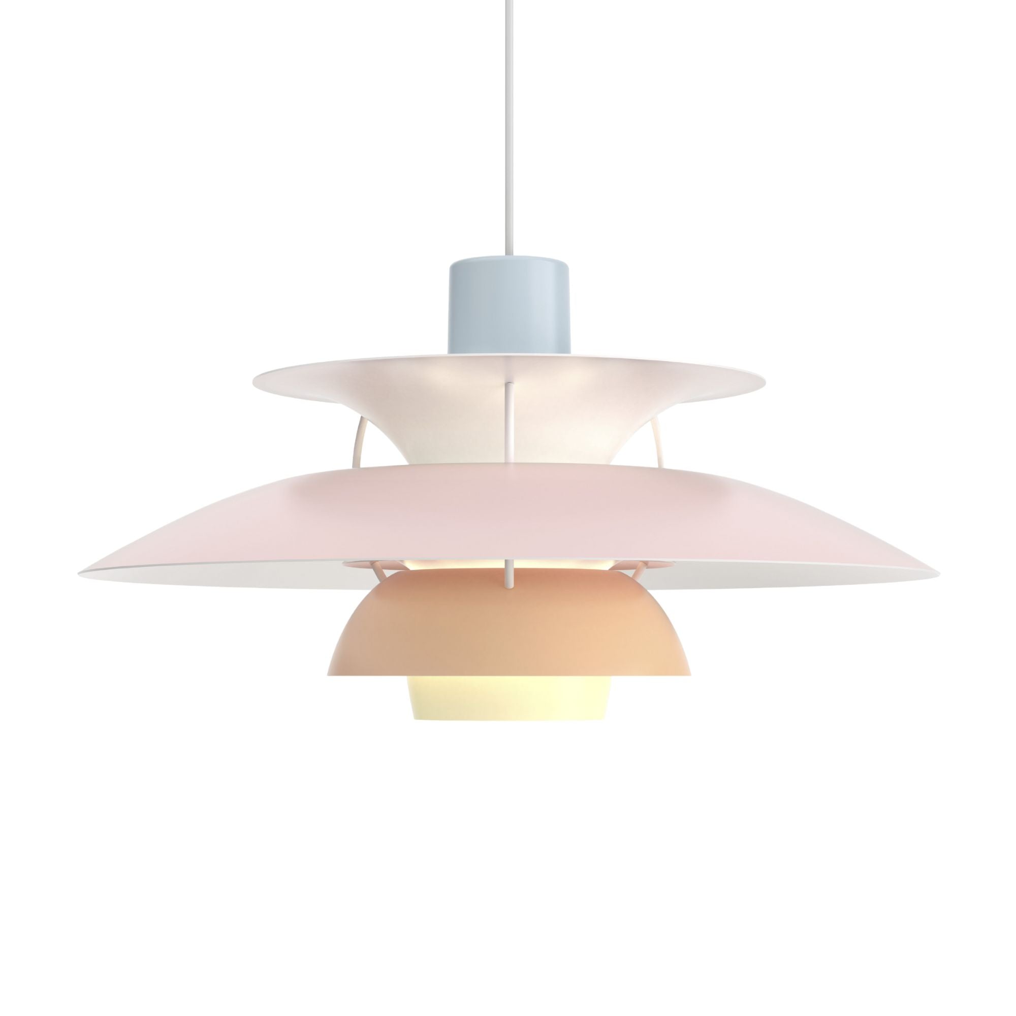 PH 5 Pendant - Pastels Blue Rose Peach