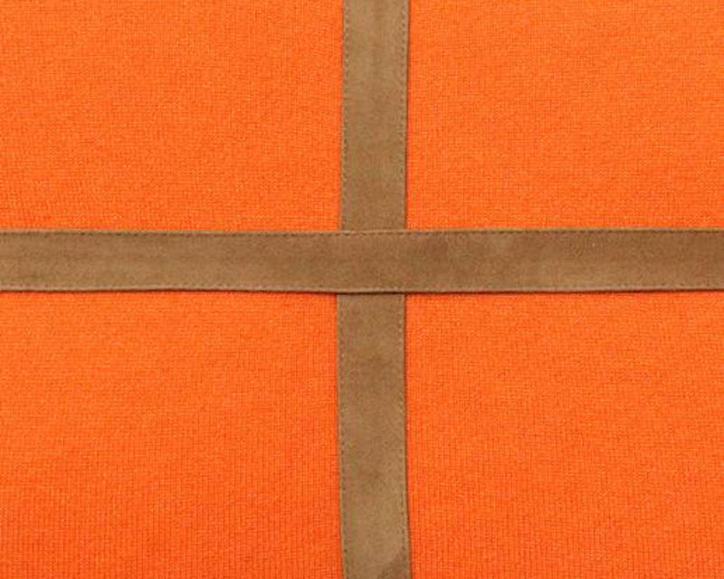 Rani Arabella Palermo Cashmere Pillow with Cross Suede | DSHOP