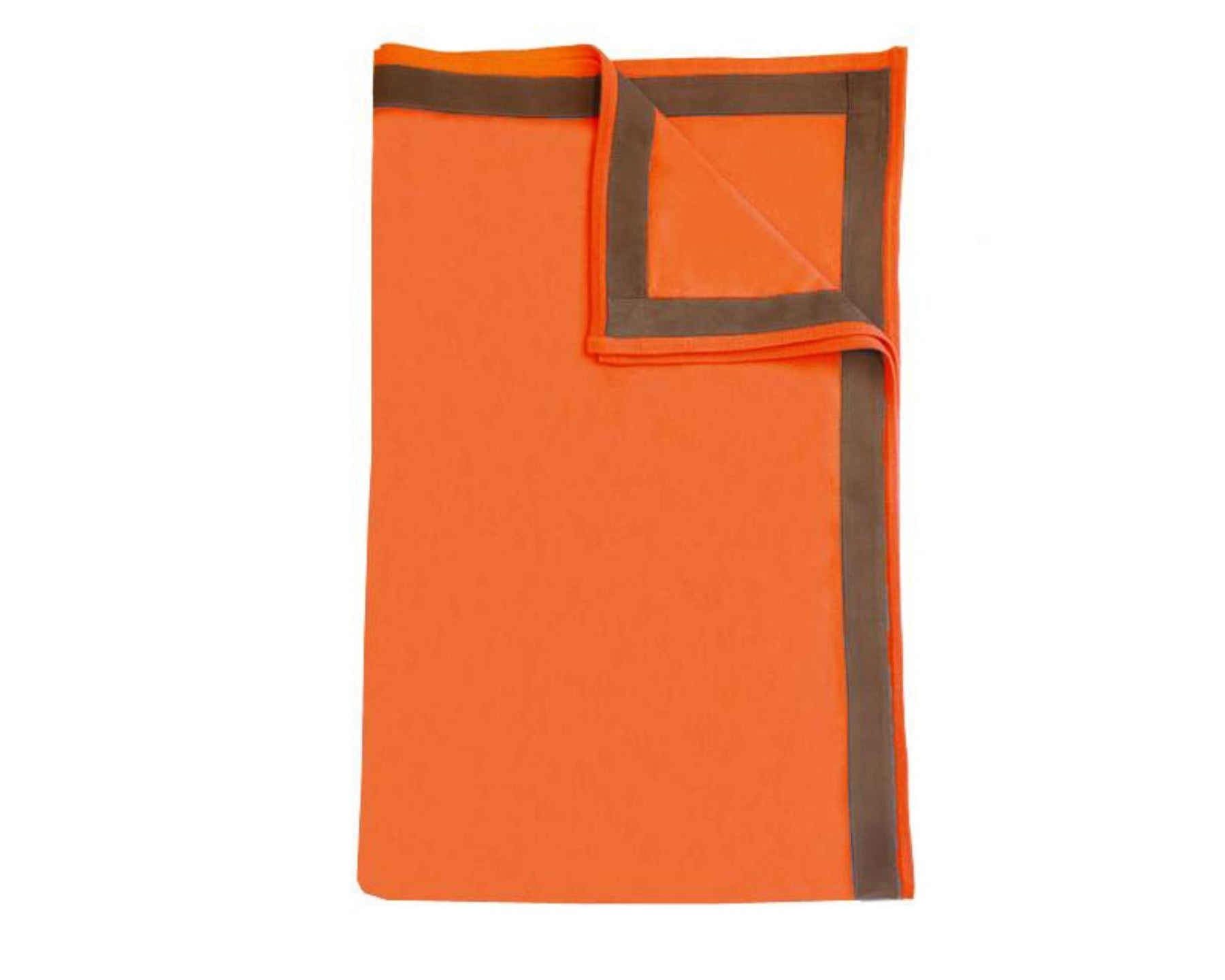 Palermo Cashmere Throw w/ Suede - Orange | DSHOP