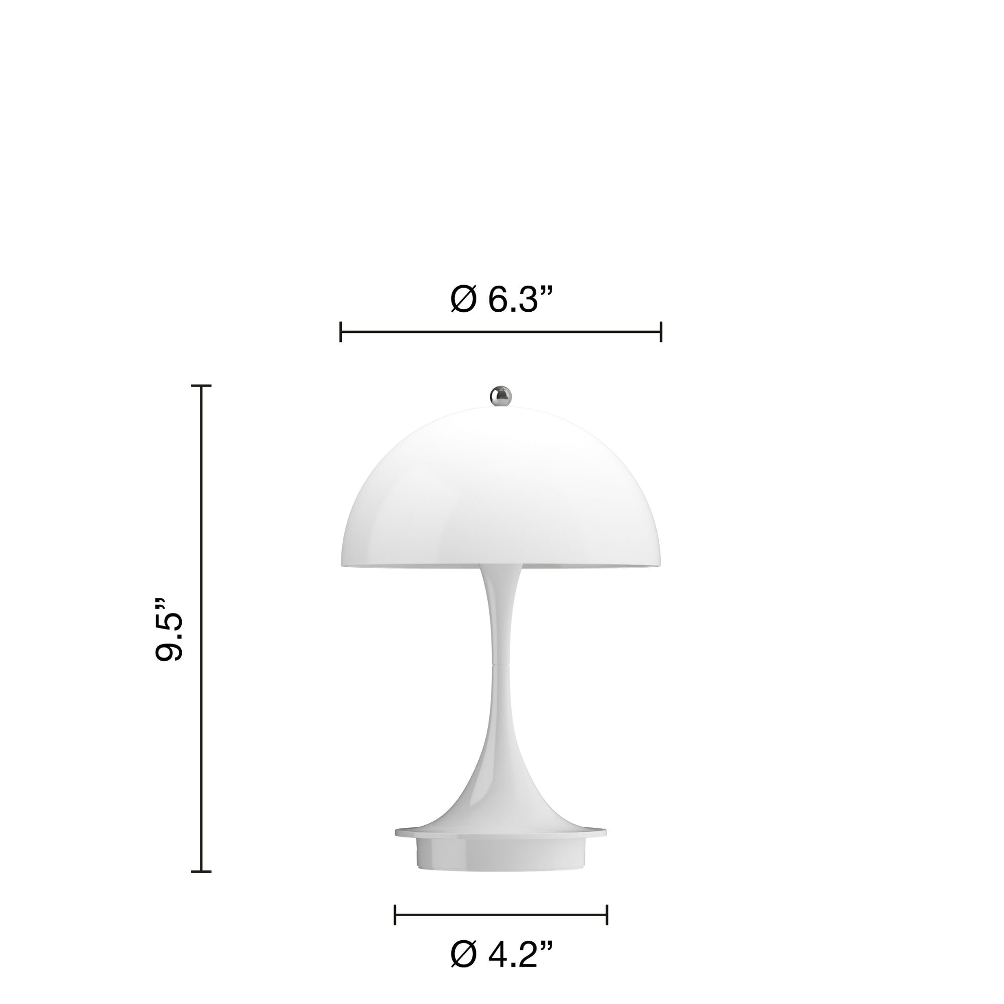 Panthella 160 Portable Lamp  - Measurements