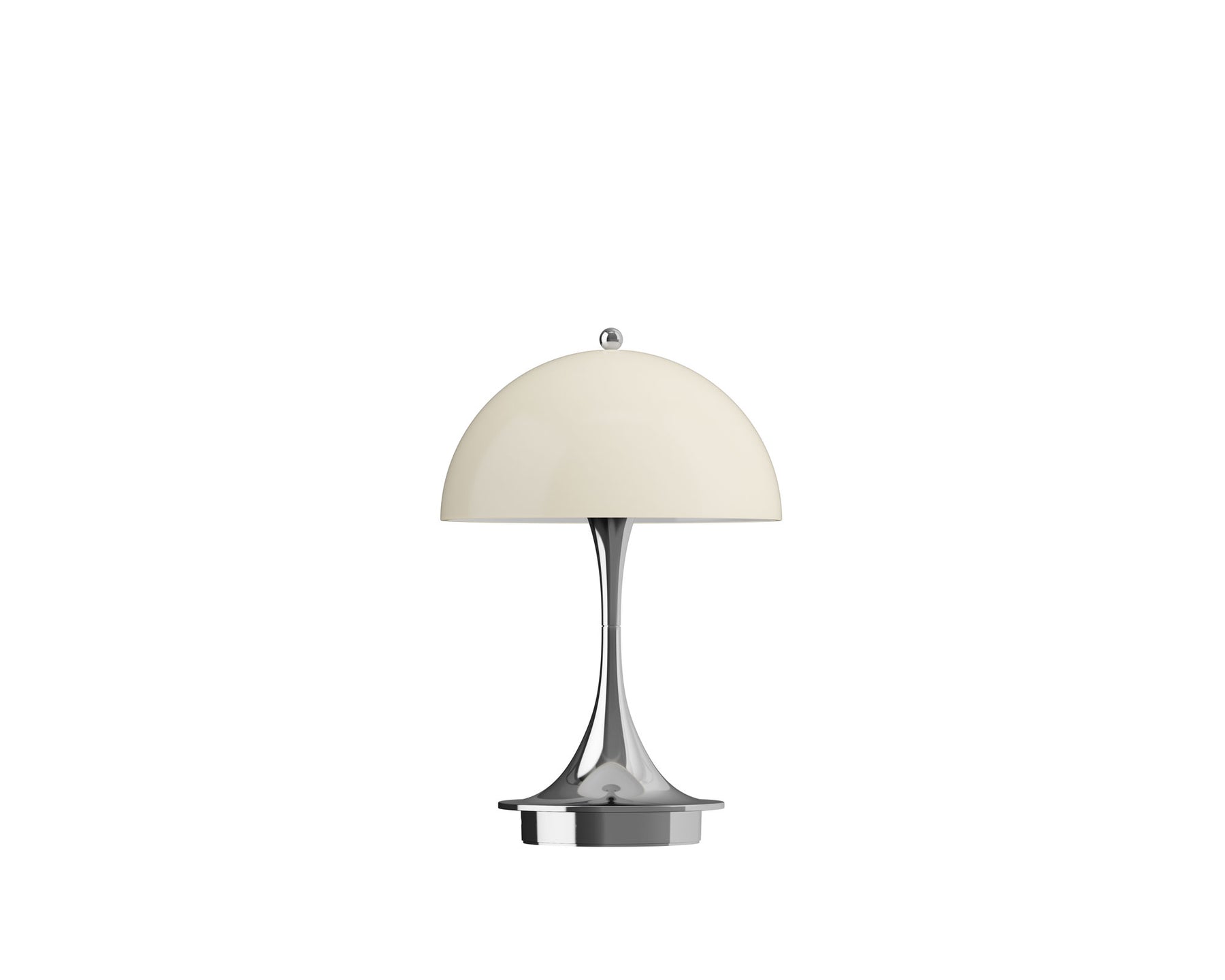 Panthella 160 Portable Table Lamp Beige Chrome | DSHOP