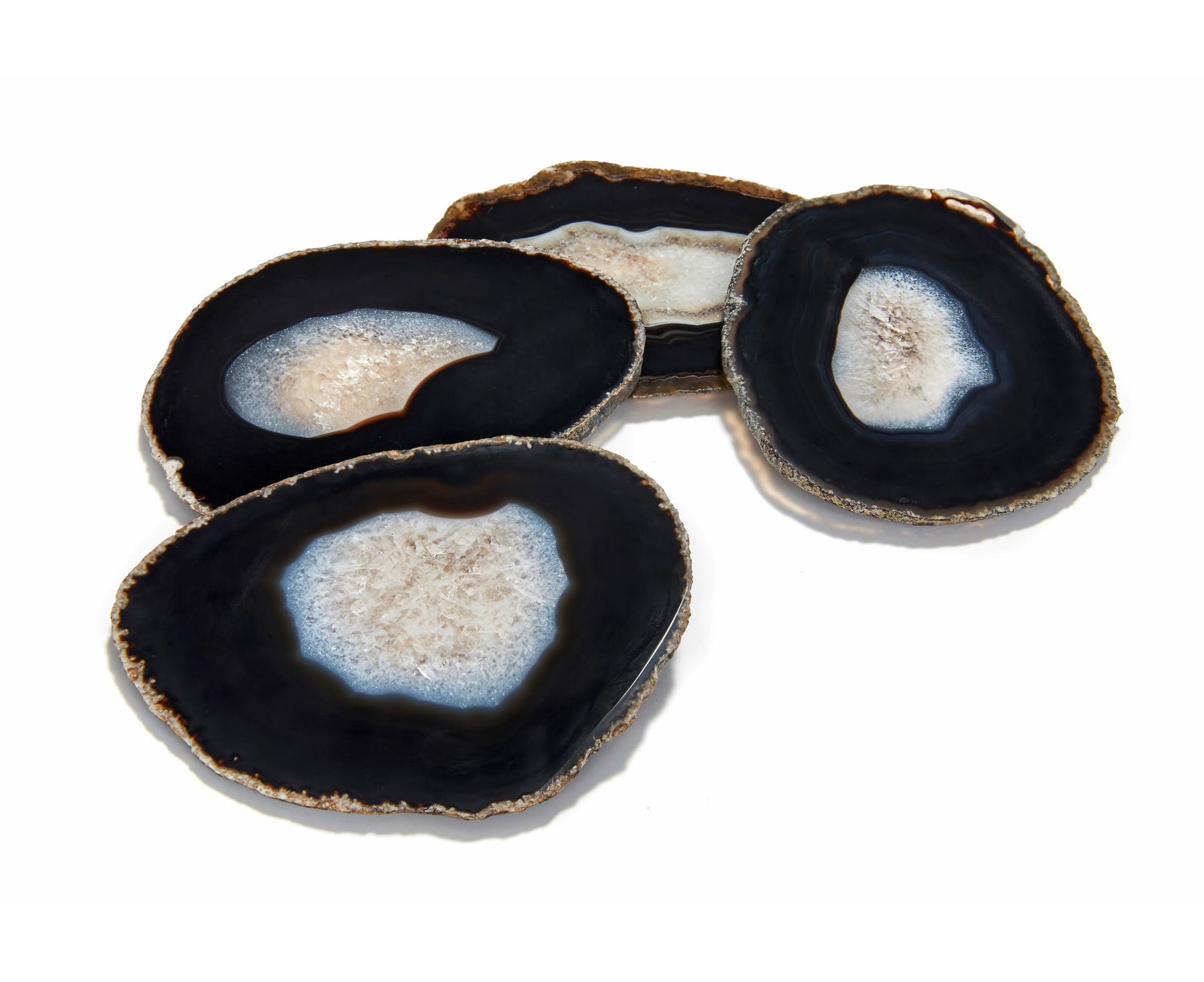 Pedra Gemstone Agate Coasters - Midnight | DSHOP