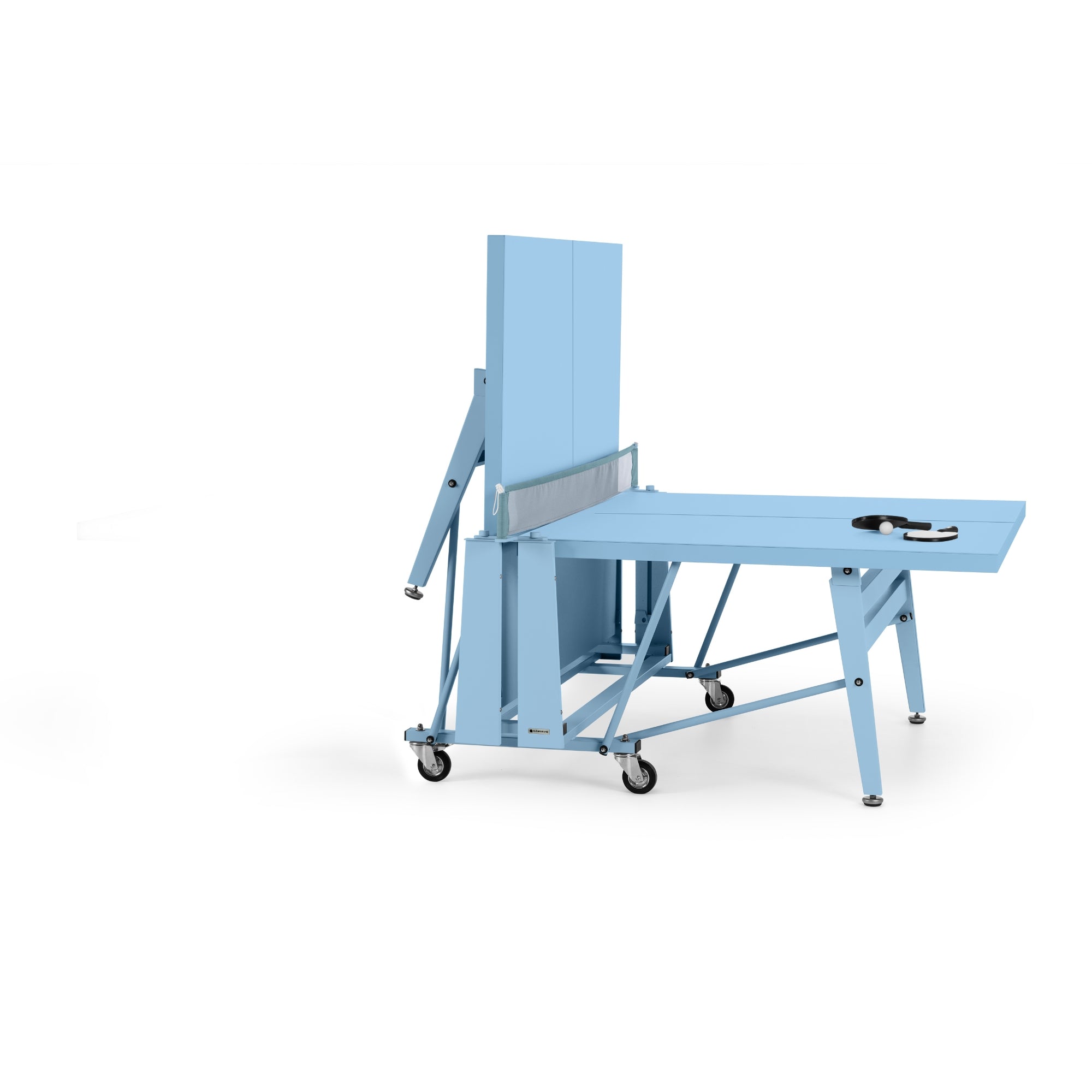 RS Barcelona Folding Ping Pong Table, Monochrome – Indoor Game Table in Cool Blue