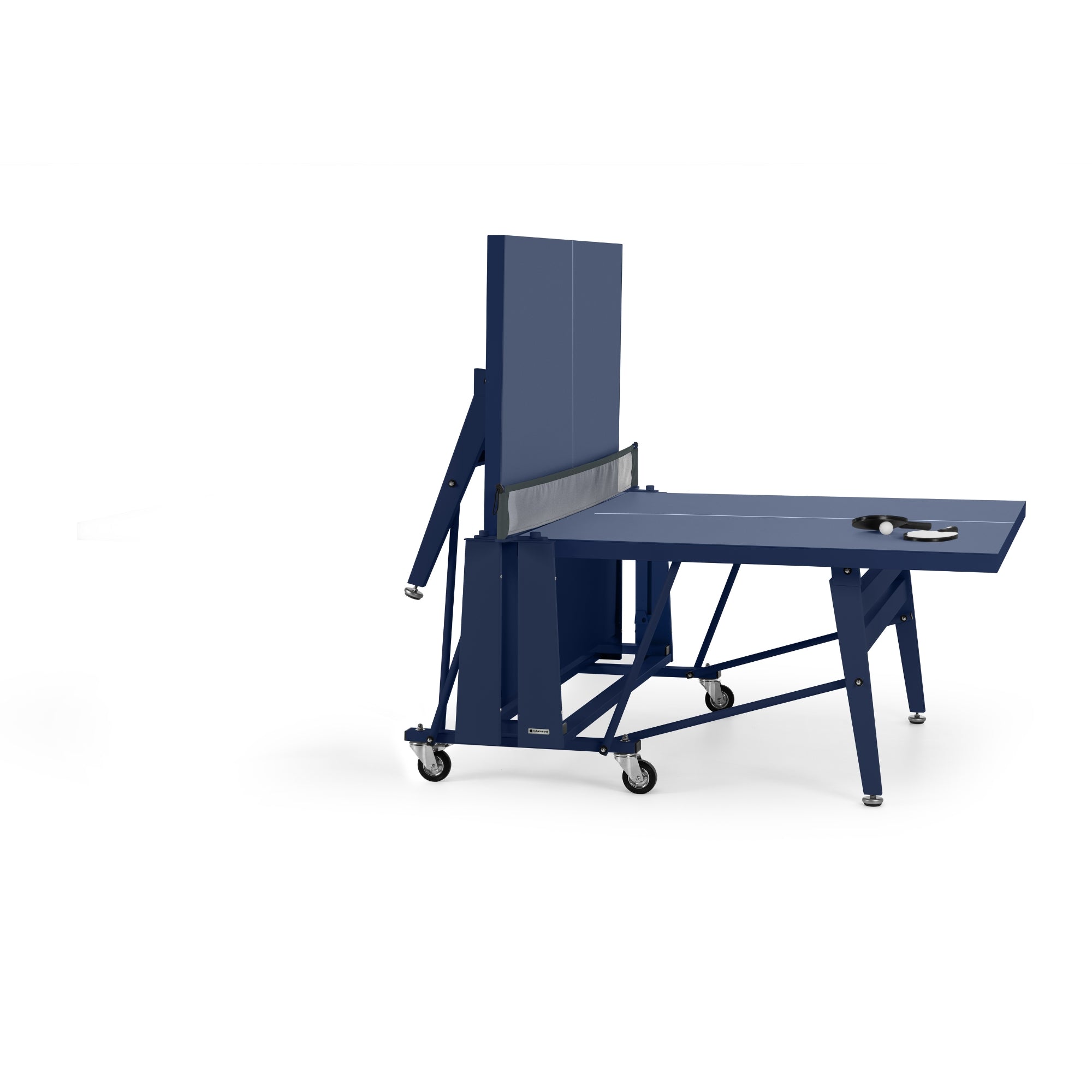 RS Barcelona Folding Ping Pong Table, Monochrome – Indoor Game Table in Steel Blue