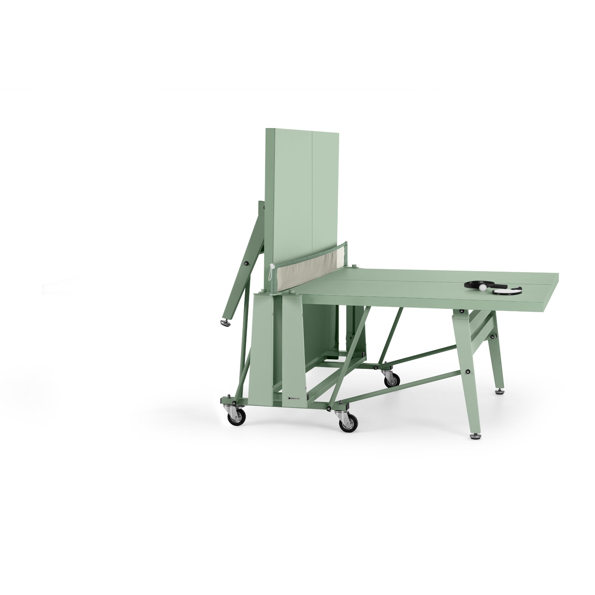 RS Barcelona Folding Ping Pong Table, Monochrome – Indoor Game Table in Warm Sage