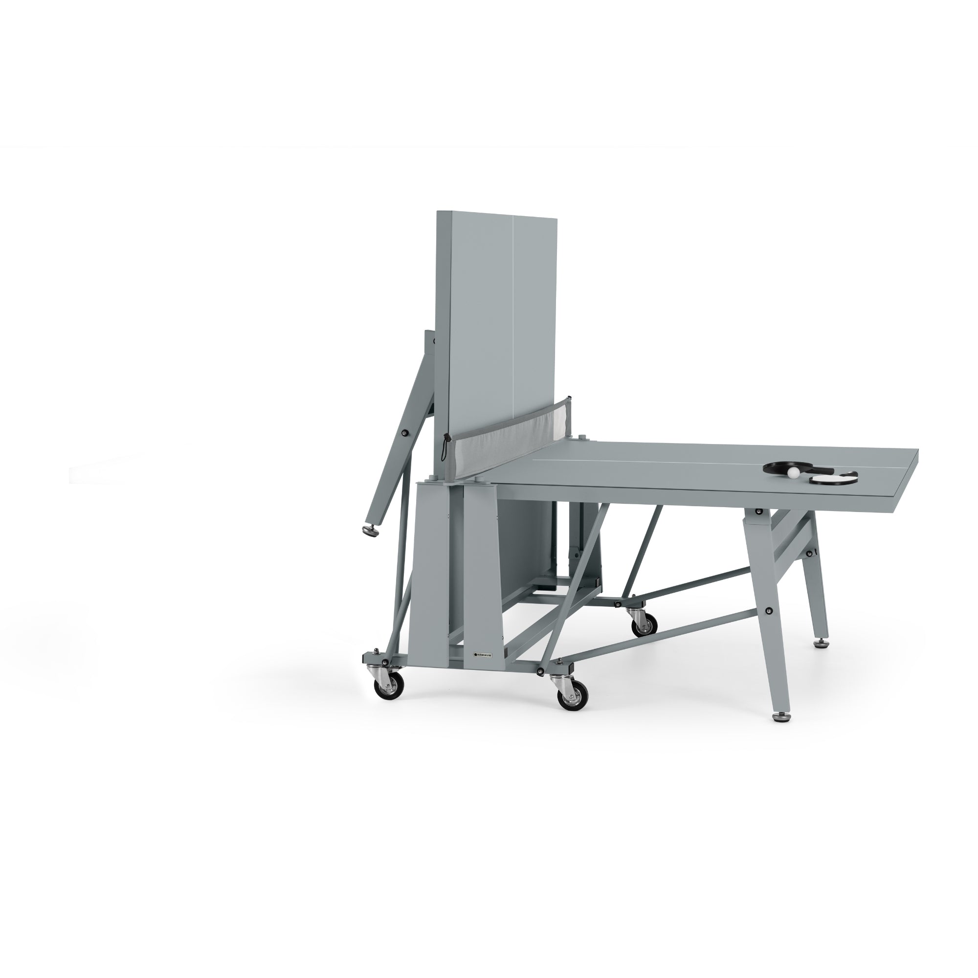 RS Barcelona Folding Ping Pong Table, Monochrome – Indoor Game Table in Window Grey