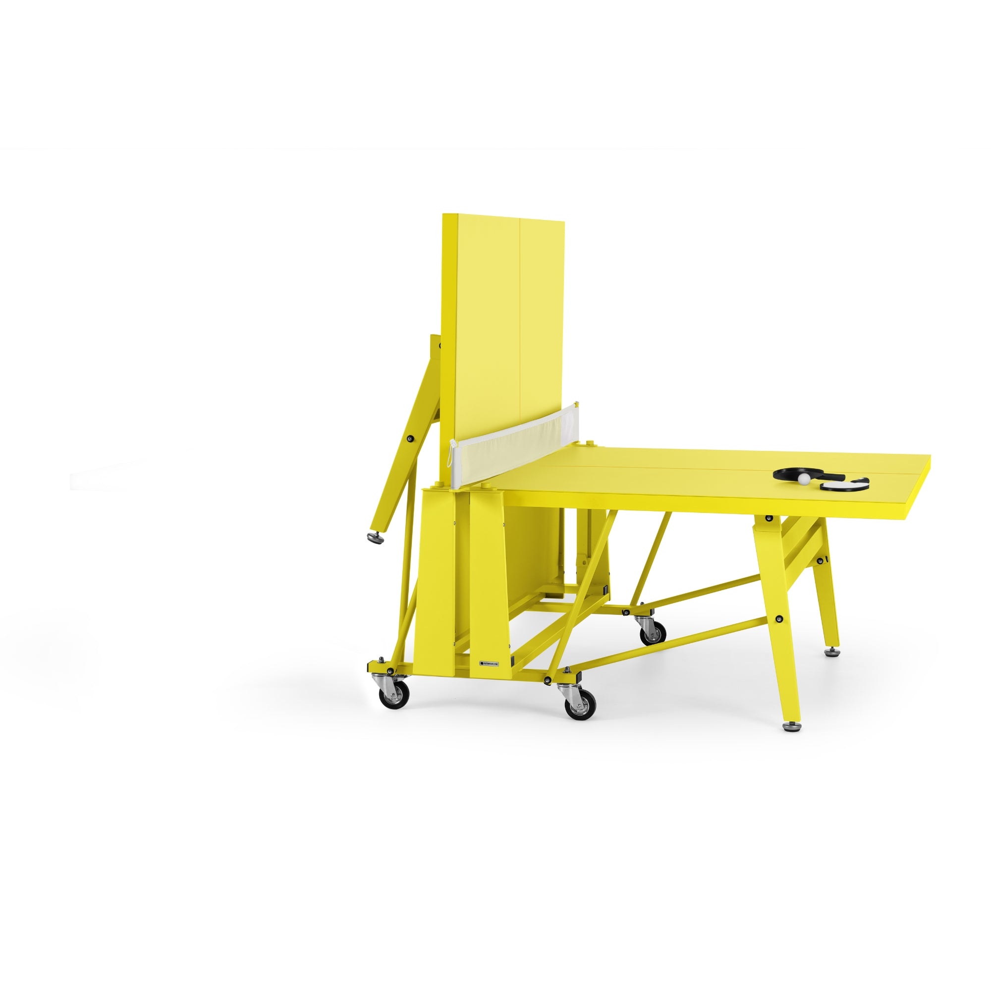 RS Barcelona Folding Ping Pong Table, Monochrome – Indoor Game Table in Yellow