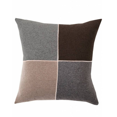 4 Checks Pillow - Charcoal, Chocolate | DSHOP
