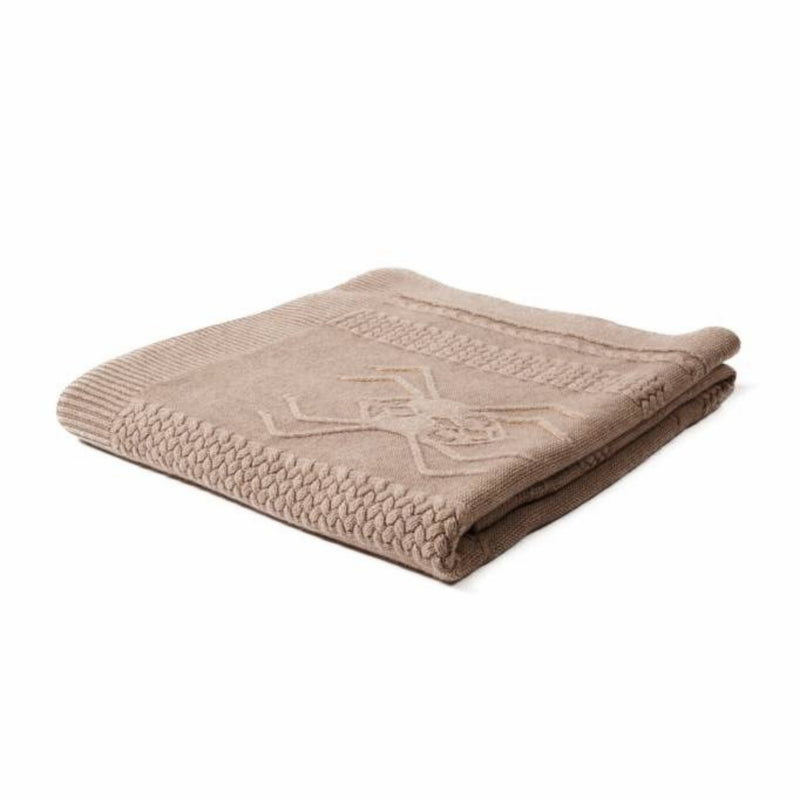 Aranea Cashmere Throw - Taupe by Rani Arabella