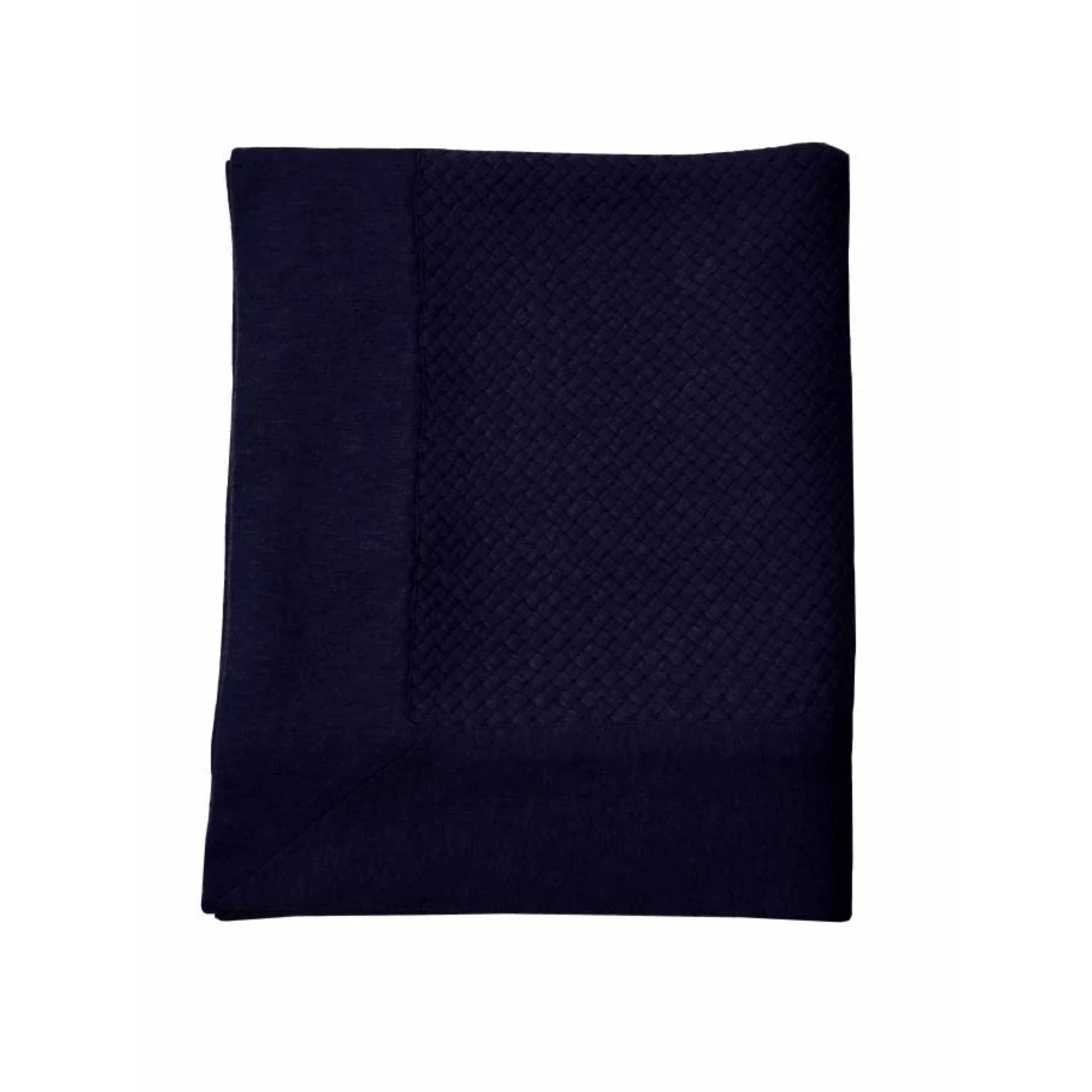 Bari Criss Cross Cashmere Throw - Navy | DSHOP