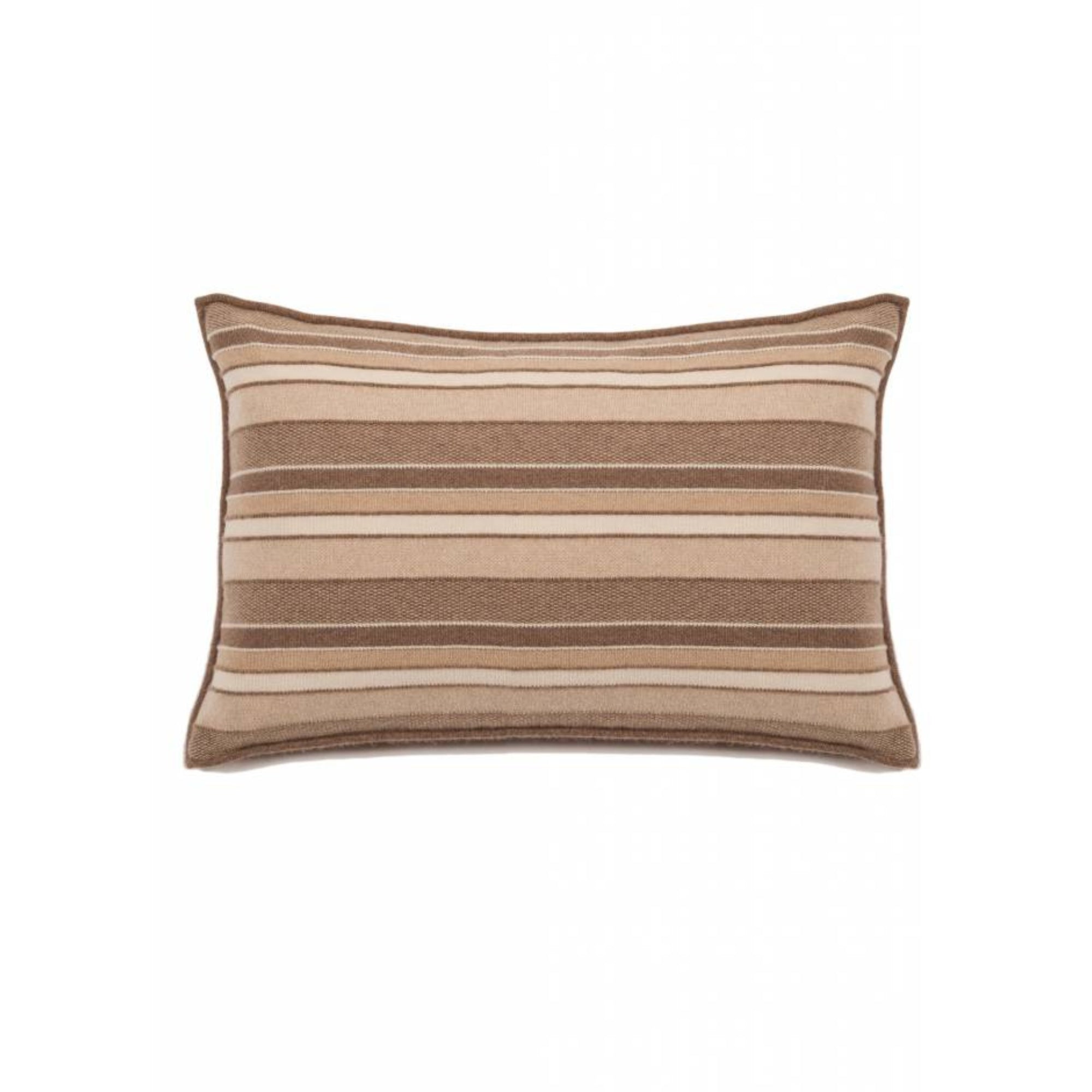 Cashmere Kent Jacquard Pillow - Camel, Taupe, Ivory | DSHOP