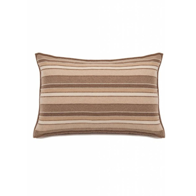 Cashmere Kent Jacquard Pillow - Camel, Taupe, Ivory | DSHOP