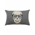 Cashmere Skull Bow Pillow - Gray, Black | DSHOP