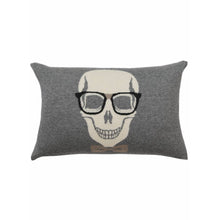 Cashmere Skull Bow Pillow - Gray, Black | DSHOP