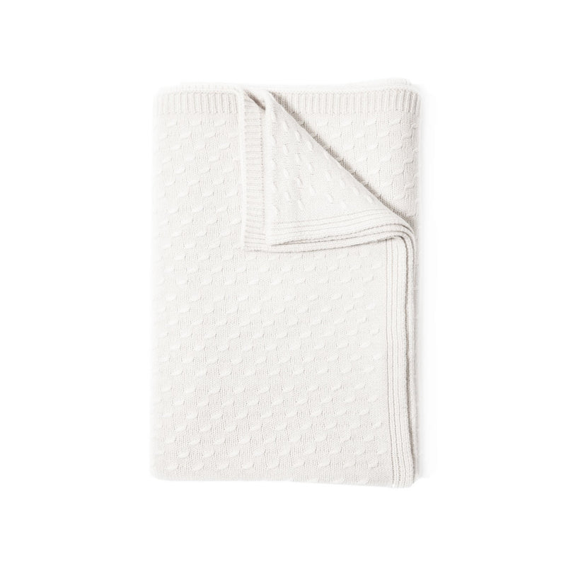 Filetto Cashmere Throw - Ivory | DSHOP