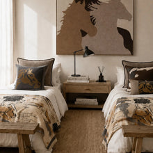 Henry Cotton Pillow in Anthracite & Beige