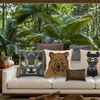 Rani Arabella Henry Anthracite & Beige Cotton Pillow