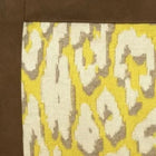 Rani Arabella Leo Cotton Leopard Throw w/ Suede - Yellow | DSHOP