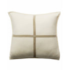 Palermo Cashmere Pillow with Cross Suede - Ivory | DSHOP