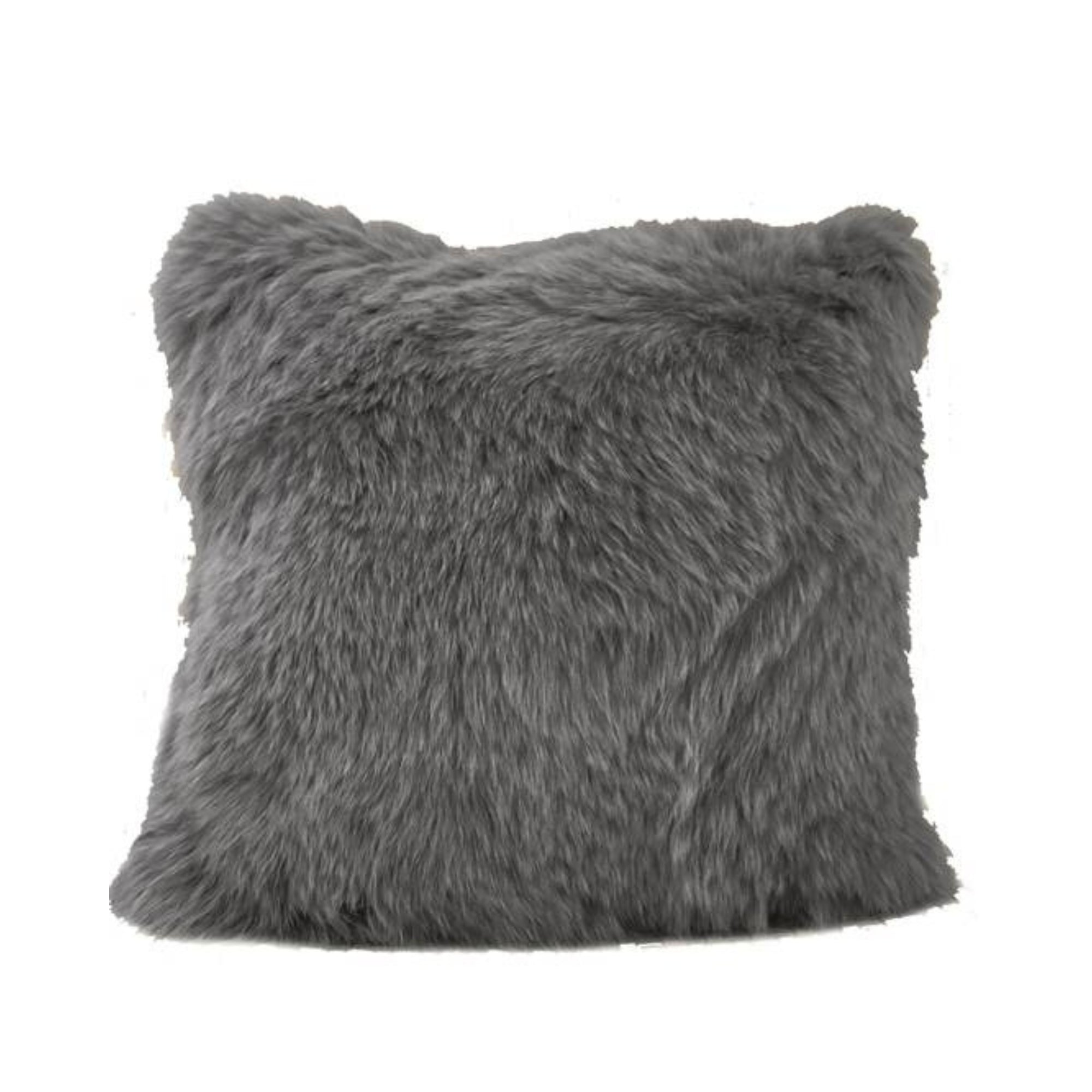 Regina Fur Pillow - Anthracite Gray | DSHOP