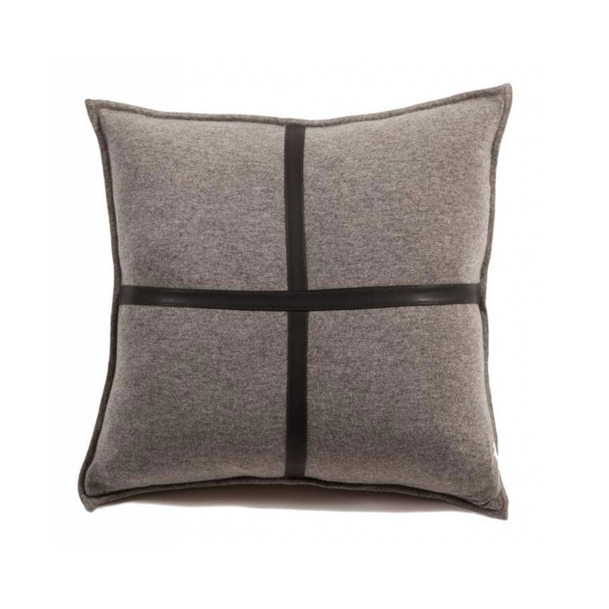 Sardinia Cashmere Leather Pillow - Gray | DSHOP