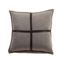 Sardinia Cashmere Leather Pillow - Gray | DSHOP