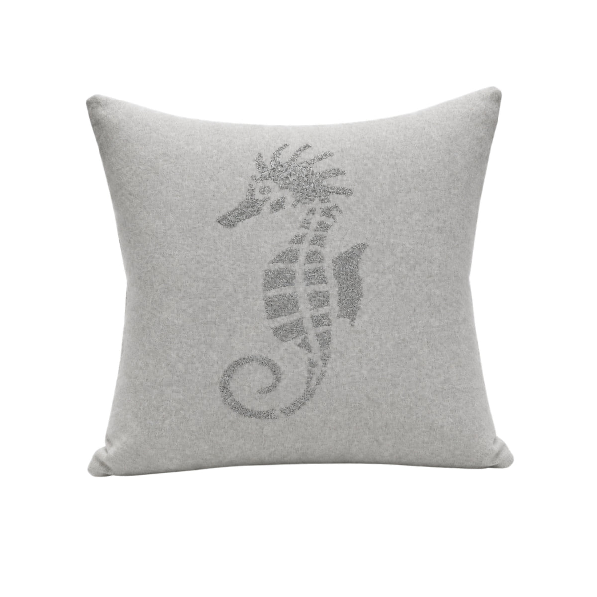 Seahorse Cashmere Pillow - Pearl | DSHOP