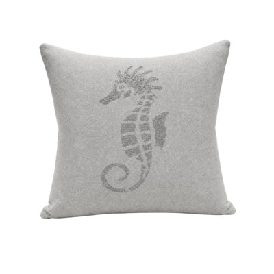 Seahorse Cashmere Pillow - Pearl | DSHOP