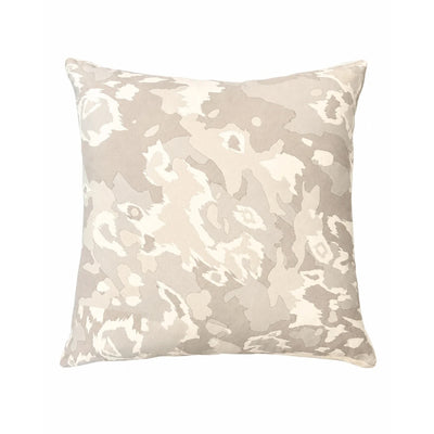 Silk Crepe Printed Leopard Pillow - Gray | DSHOP