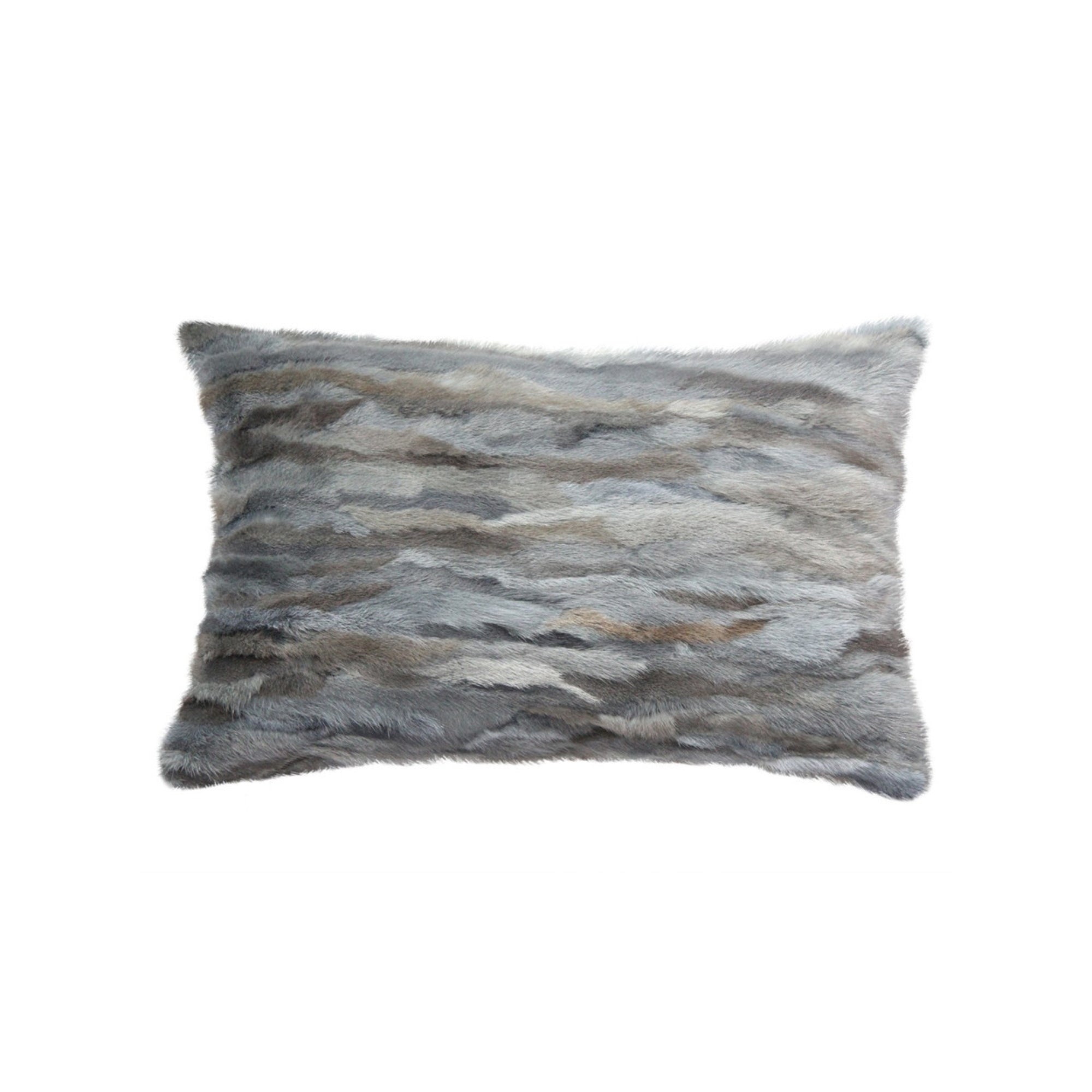 Venezia Fur Pillow - Grey Blue | DSHOP