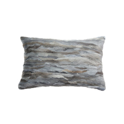 Venezia Fur Pillow - Grey Blue | DSHOP