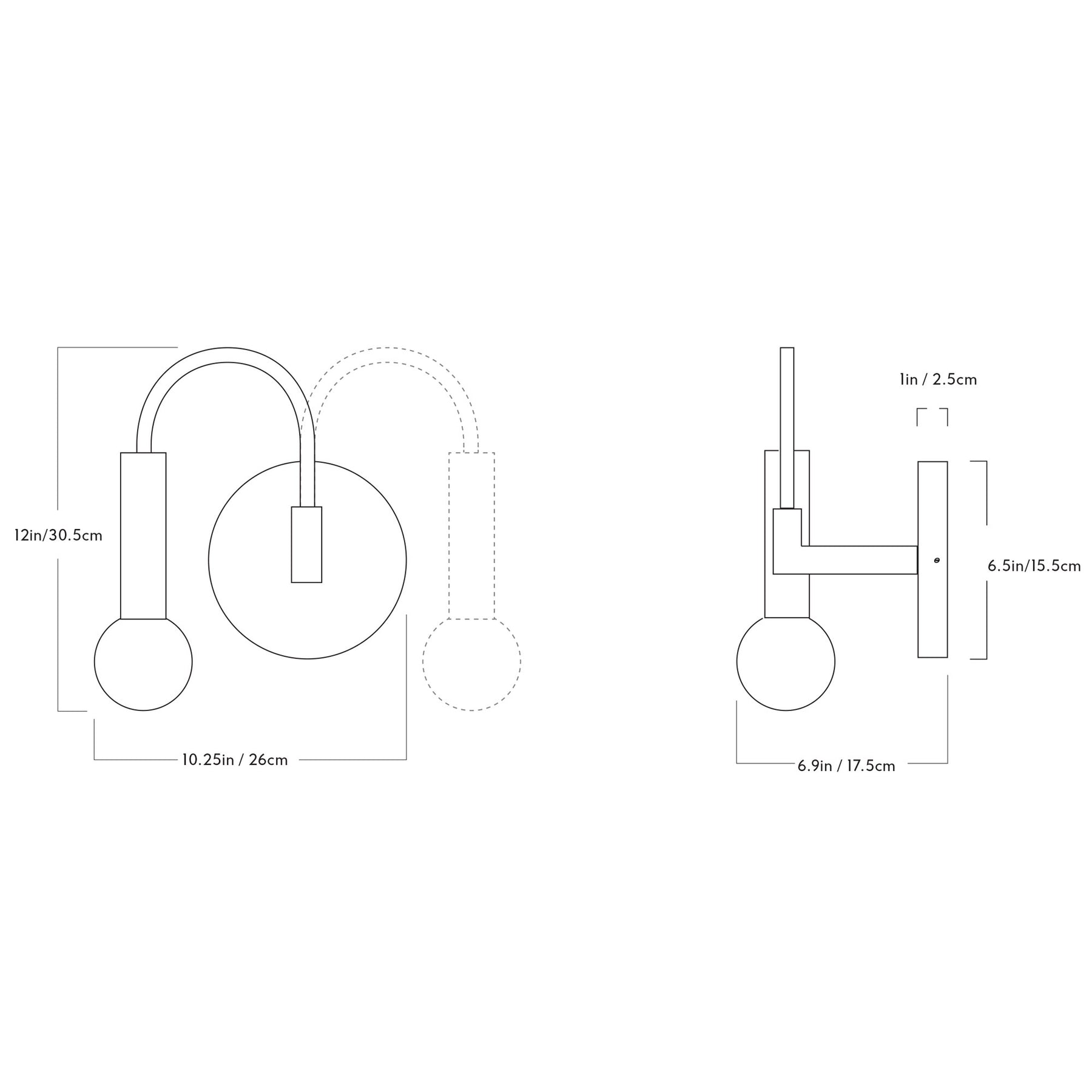 Arch Wall Sconce Dimensions | DSHOP