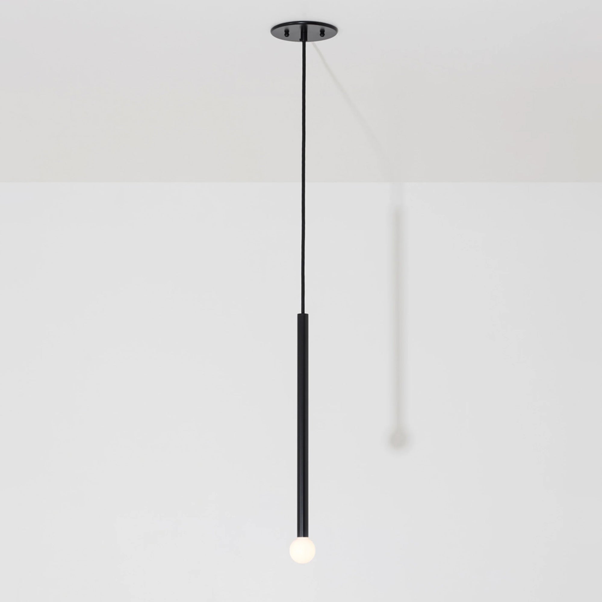 Thin Black Pendant Light