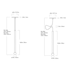 Strike Pendant Light Dimensions | DSHOP