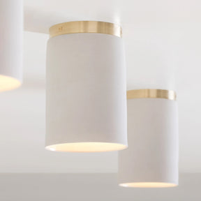Surface Ceiling Light in Porcelain & Brass | DSHOP